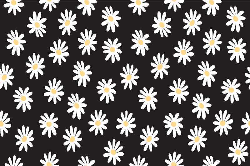 Kinder placemat met madeliefjes bloemenpatroon - TenStickers