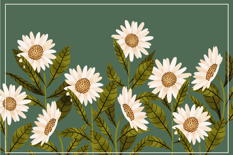 Originele placemat met madeliefjesmotief - TenStickers