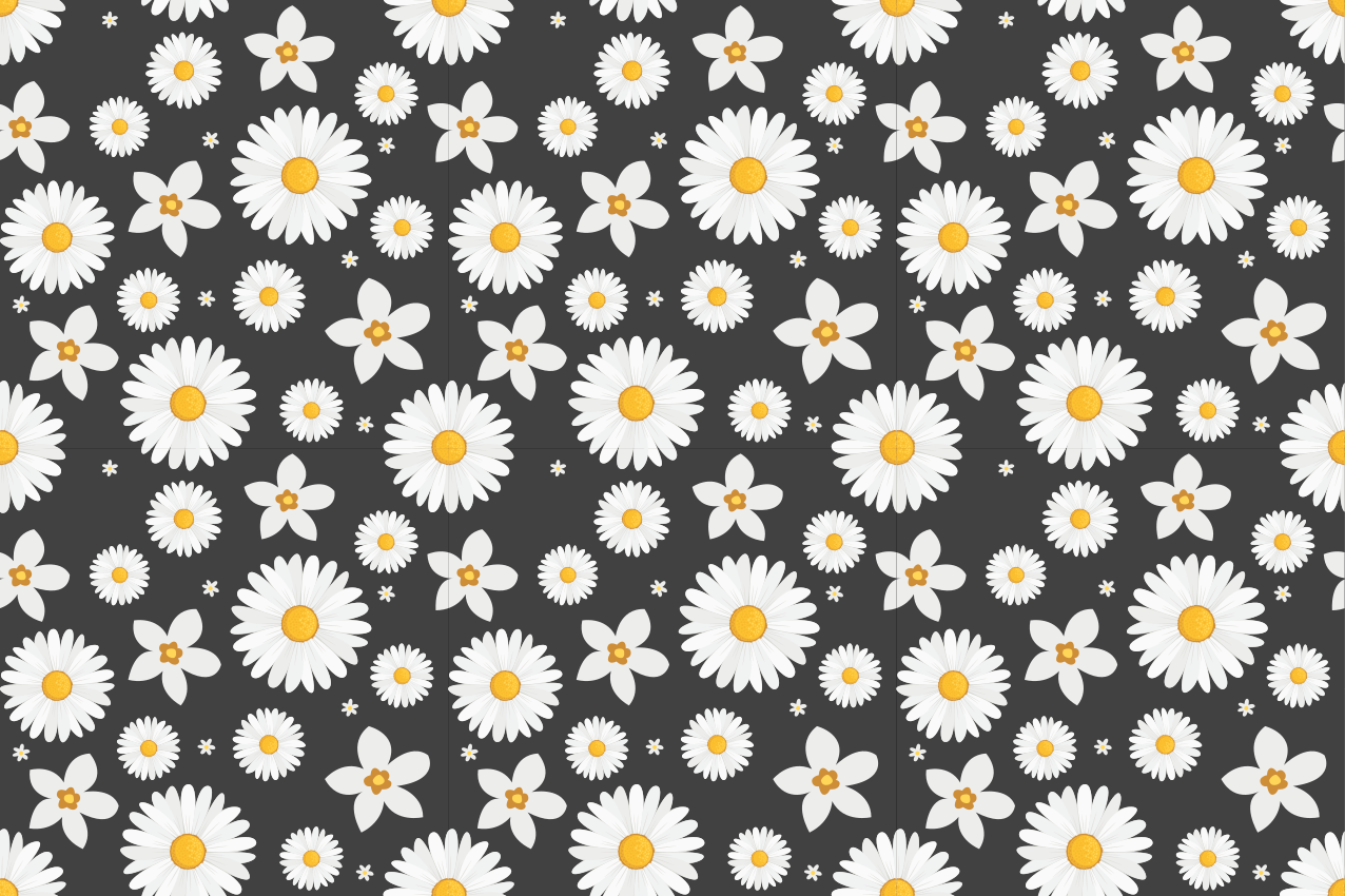 Houten placemat met daisy bloemenmotief - TenStickers