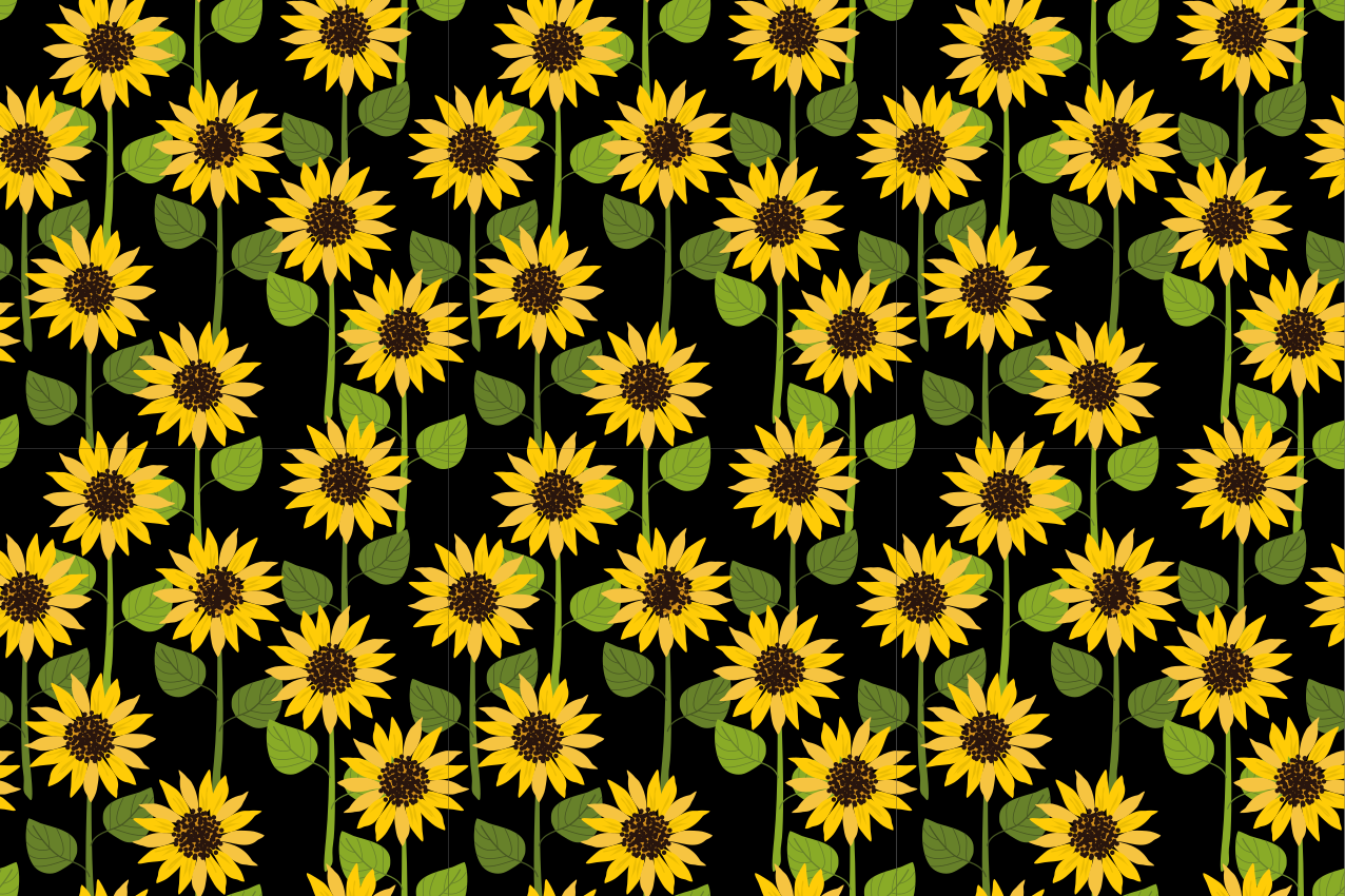 Originele placemat zonnebloem patroon oppervlak - TenStickers
