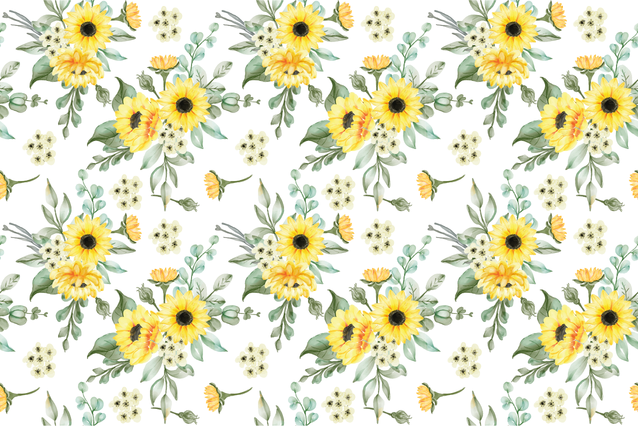 Originele placemat zonnebloem bloemmotief - TenStickers