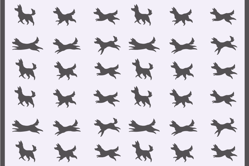 Originele placemat stijlvol hondenpatroon - TenStickers