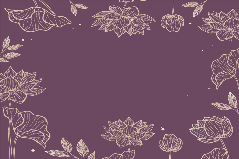 Elegante placemat met bloemig lotuspatroon - TenStickers