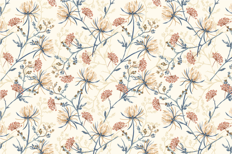 Originele placemat bloemenmotief tafelblad - TenStickers