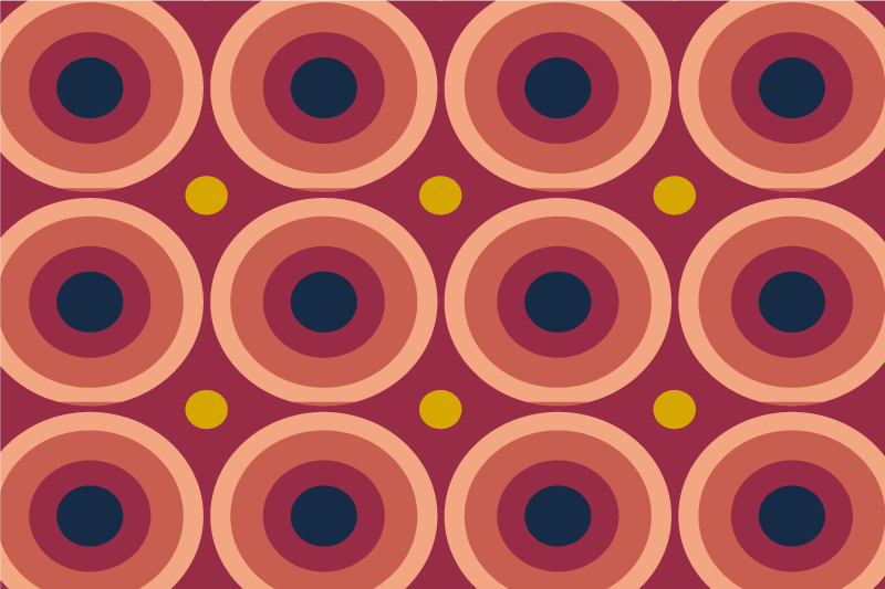 Originele placemat geometrisch cirkelpatroon - TenStickers