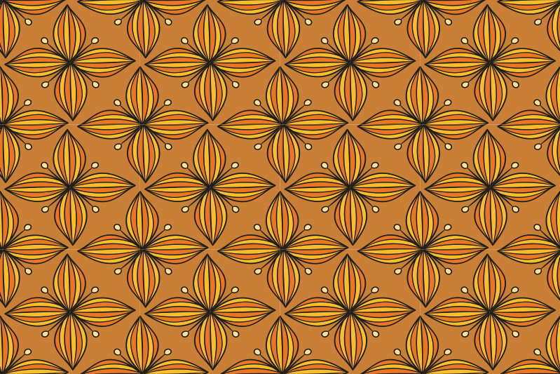 Originele placemat bloemig geometrisch patroon - TenStickers