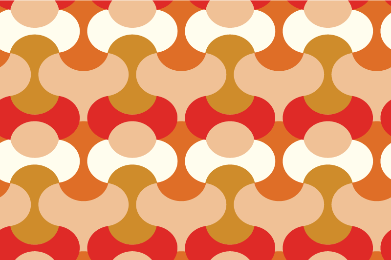 Moderne placemat met levendige geometrische motieven - TenStickers