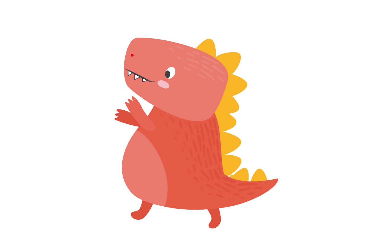 Kinder placemat schattig dinosaurusschema - TenStickers
