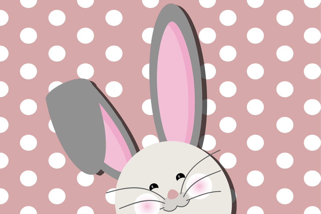 Kinder placemat vrolijk konijn ontwerp - TenStickers