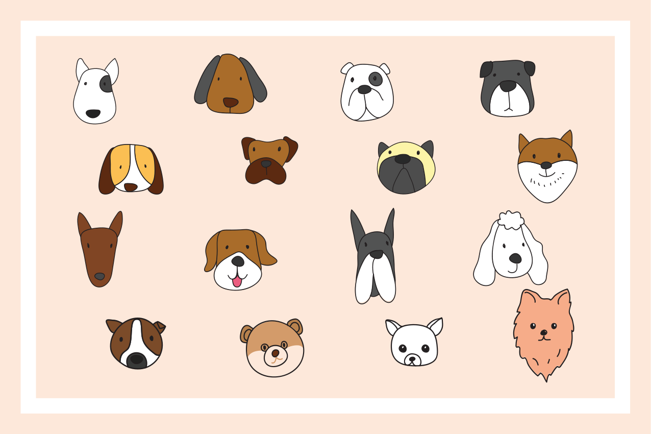 Kinder placemat dierengezichten collectie - TenStickers