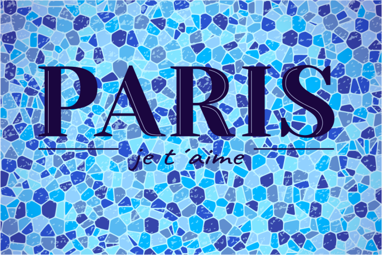 Placemat met tekst paris liefdesquote - TenStickers