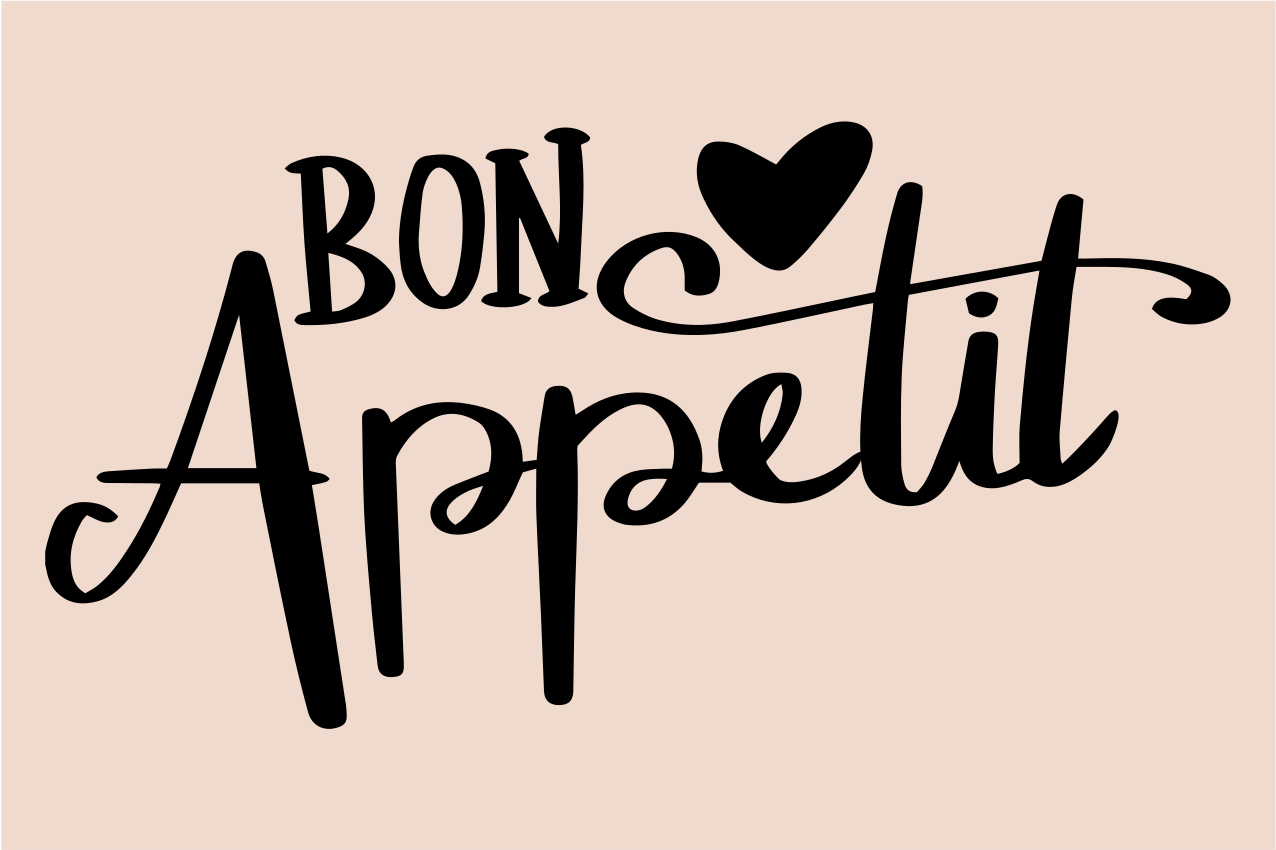 Placemat met tekst bon appetit citaat - TenStickers