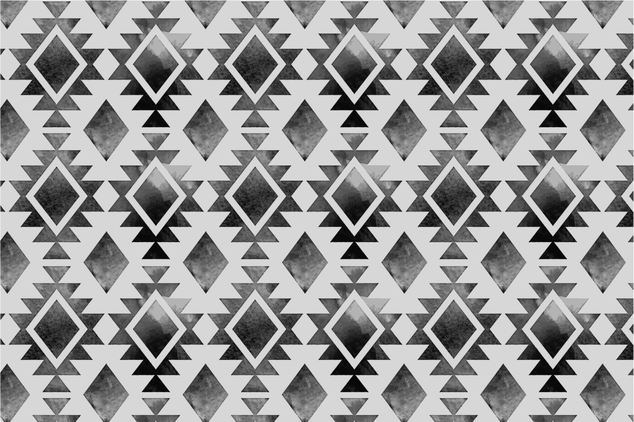Houten placemat geometrisch monochroom patroon - TenStickers