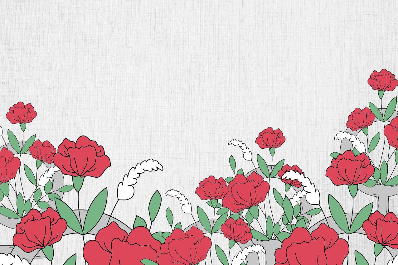 Originele placemat met bloemenpatroon en bladeren - TenStickers