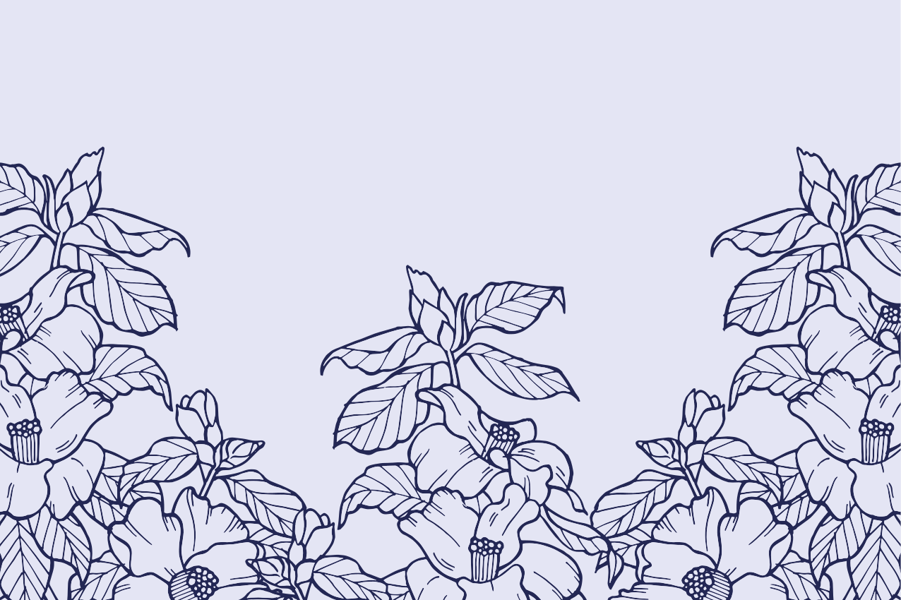 Originele placemat met bloemenrandpatroon - TenStickers