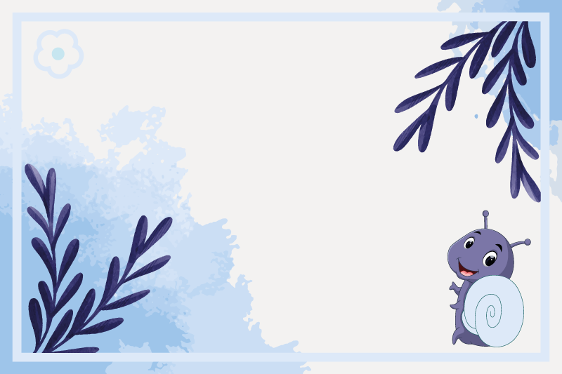 Kinder placemat slakfiguur met bladeren - TenStickers