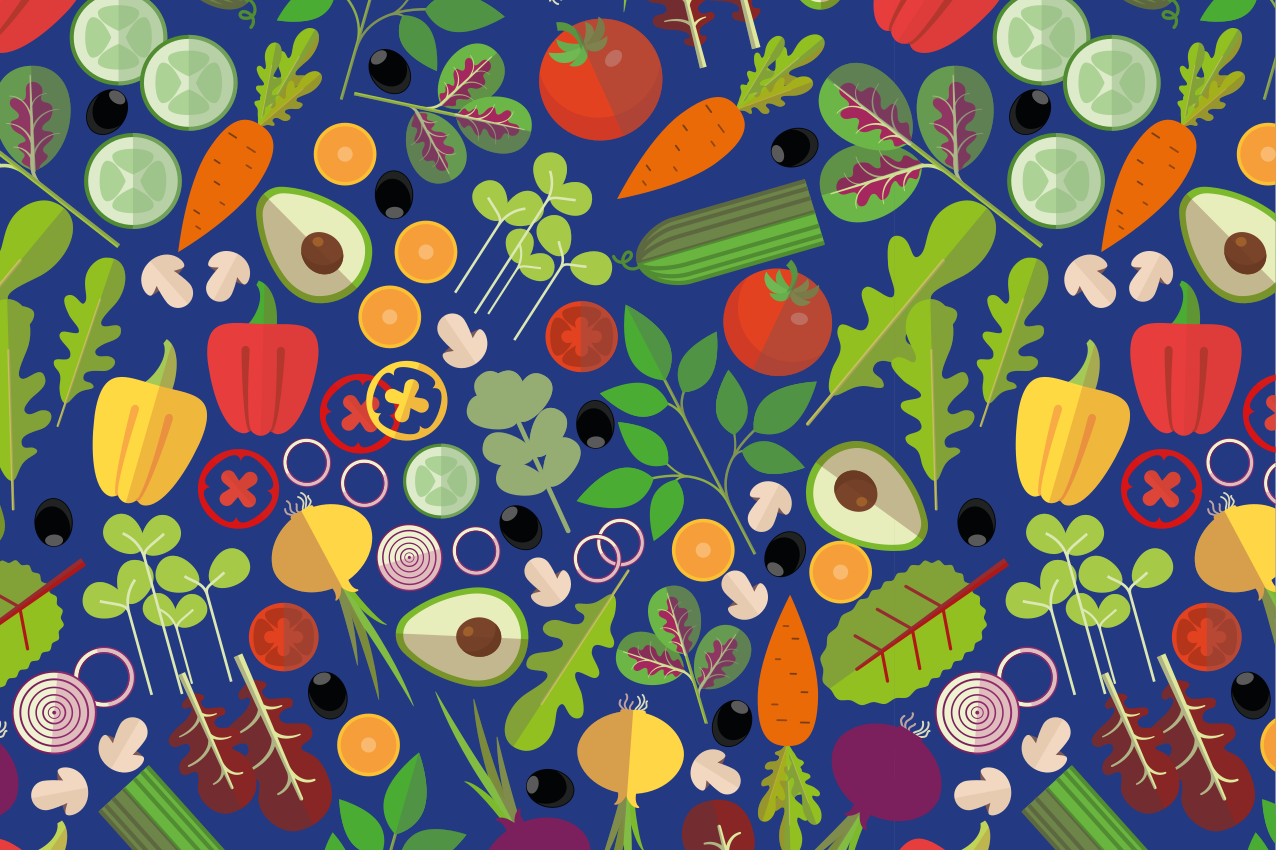 Originele placemat met levendig groentemotief - TenStickers