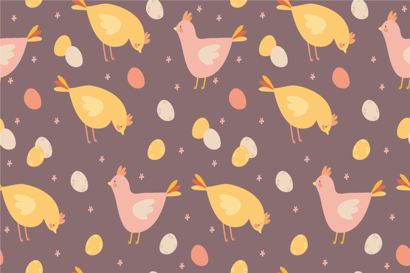 Kinder placemat met schattig vogelpatroon - TenStickers