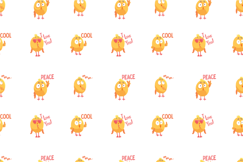 Kinder placemat schattige kuiken motieven - TenStickers