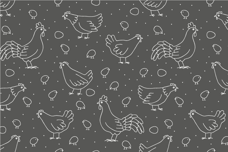 Originele placemat charmante hennen kom - TenStickers
