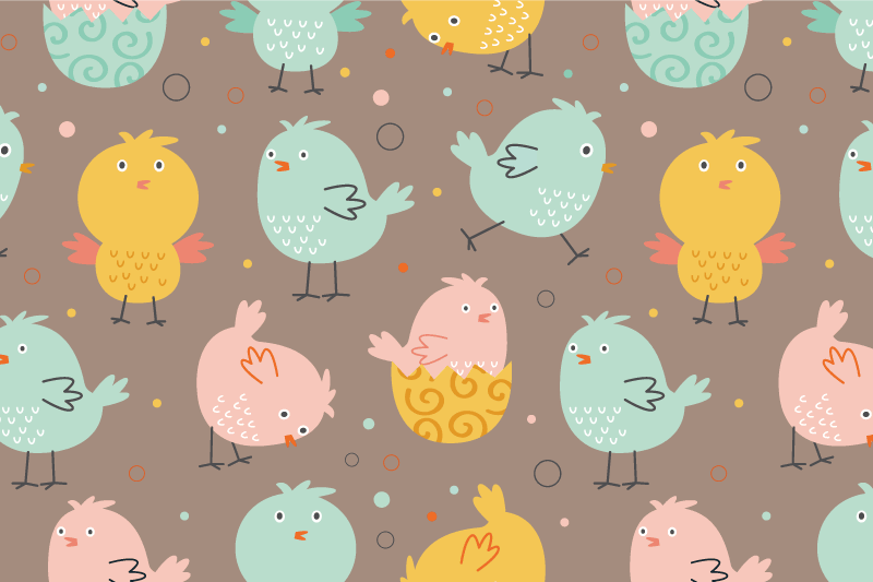 Kinder placemat met levendige vogelmotieven - TenStickers