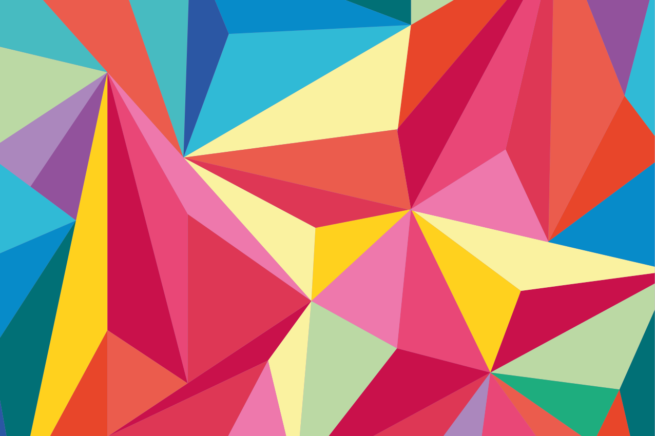 Originele placemat geometrische kleurcompositie - TenStickers