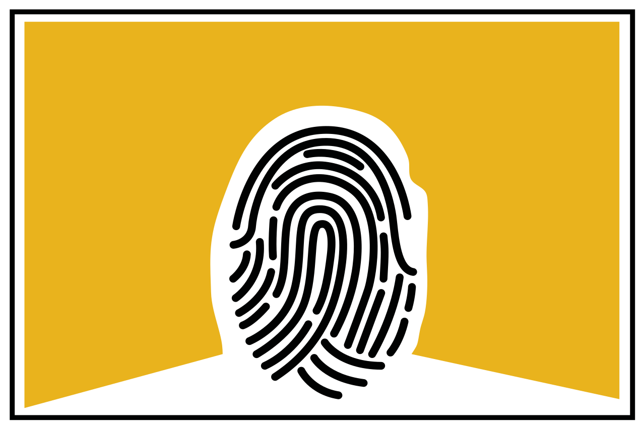 Originele placemat met gestileerde vingerafdruk grafiek - TenStickers