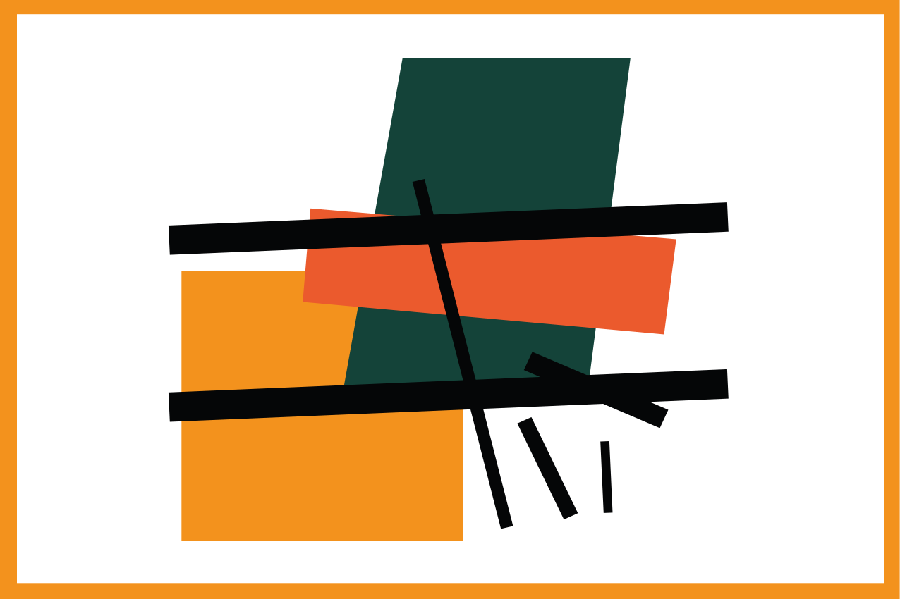 Moderne placemat abstract geometrische blokken - TenStickers