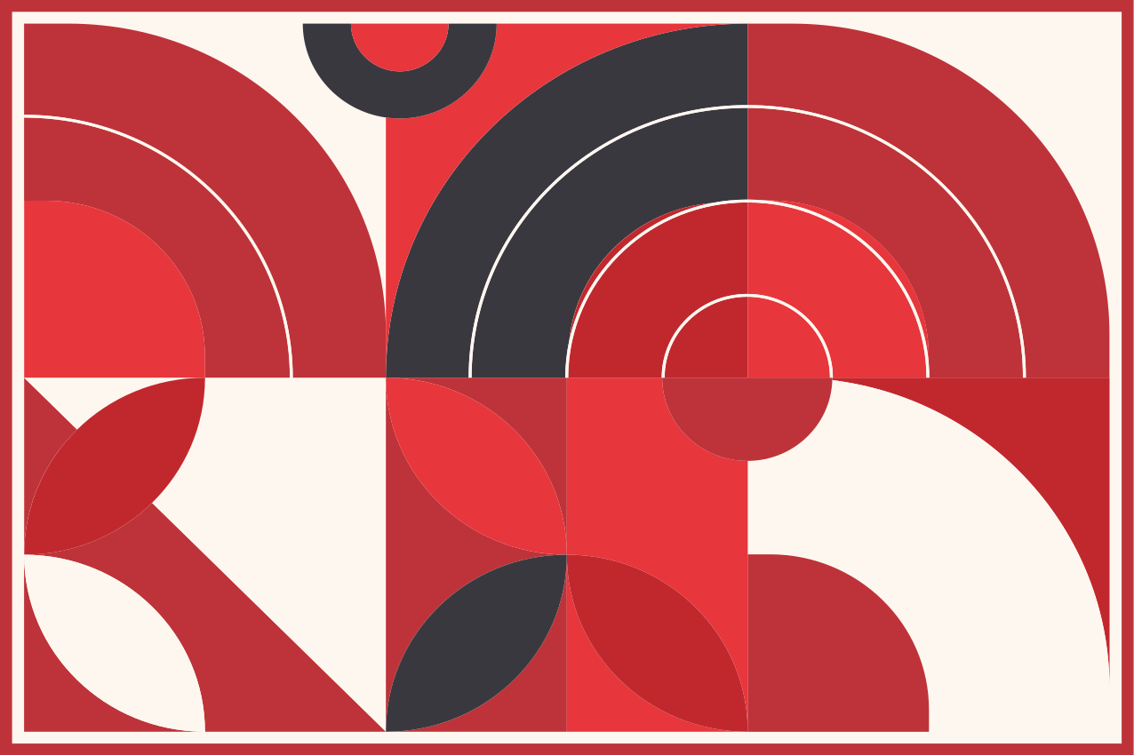 Moderne placemat vibrante geometrische vormen - TenStickers
