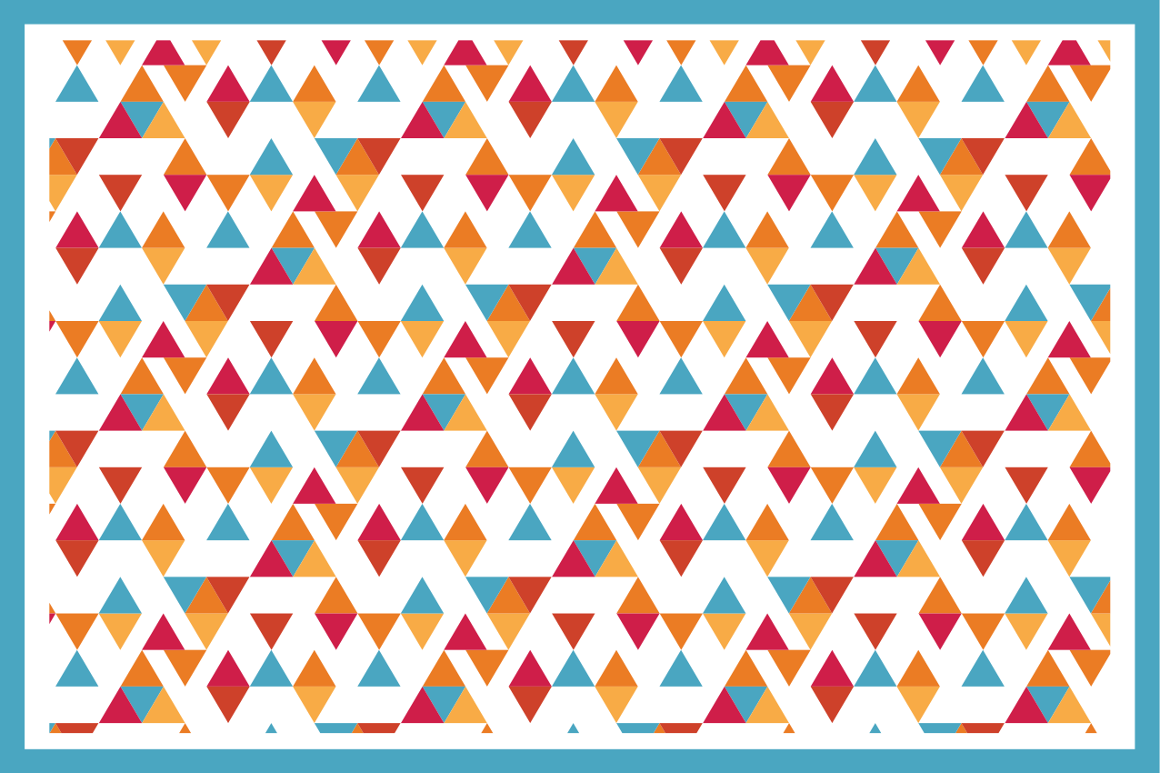 Originele placemat vrolijke geometrische opstelling - TenStickers