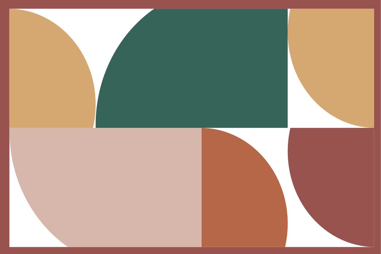Moderne placemat geometrische kleursegmenten - TenStickers