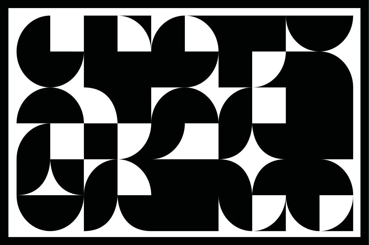Moderne placemat geometrisch zwart motief - TenStickers