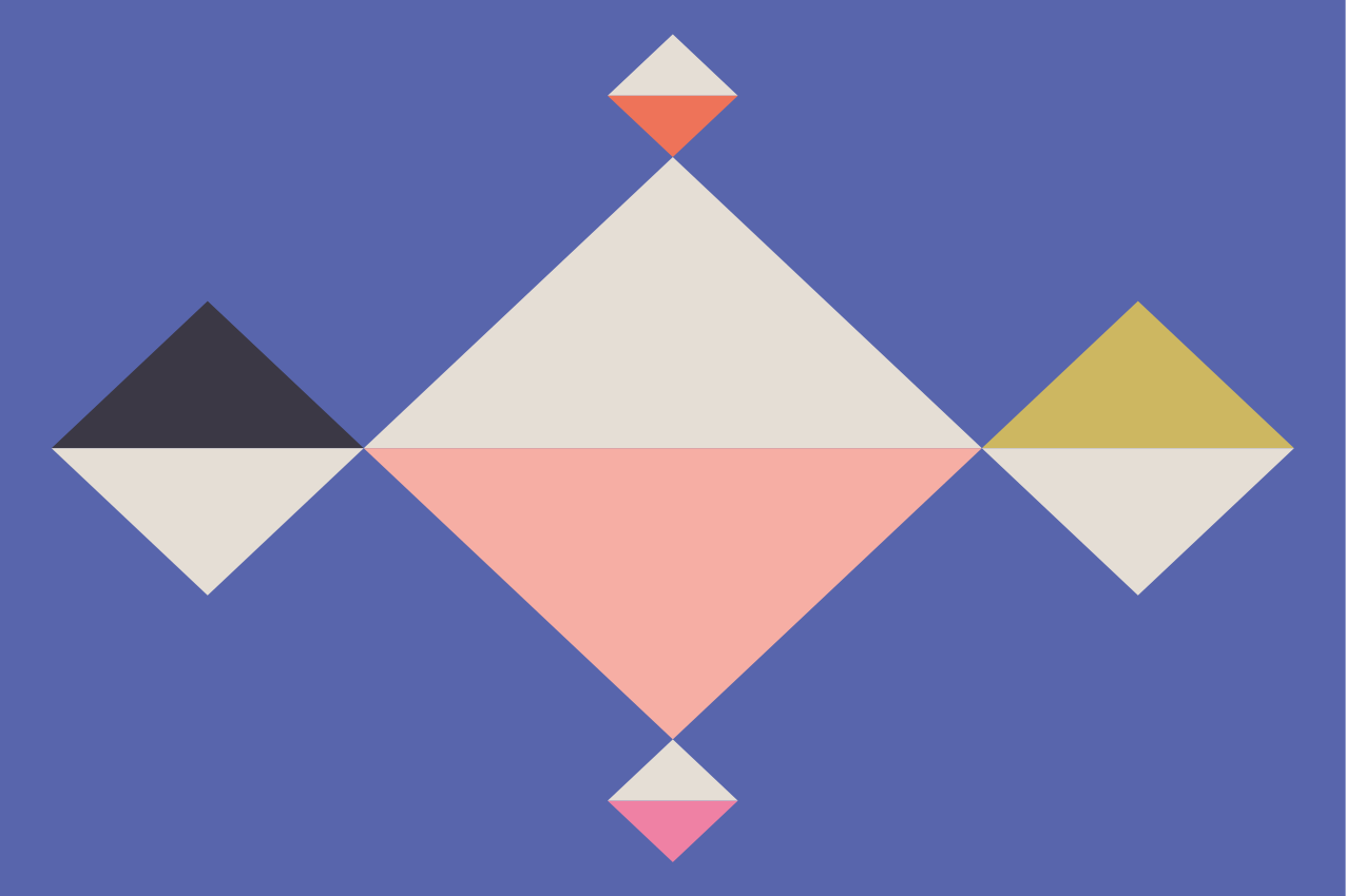 Moderne placemat geometrische kleuren vierkanten - TenStickers
