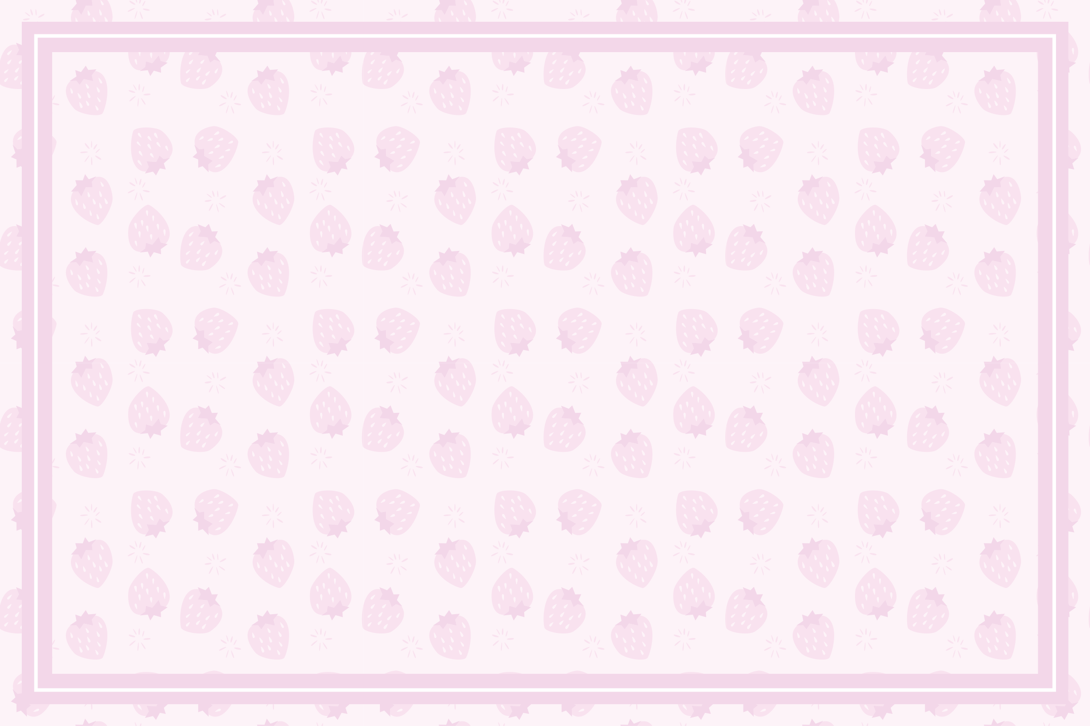 Kinder placemat aardbeienpatroon speelgebied - TenStickers