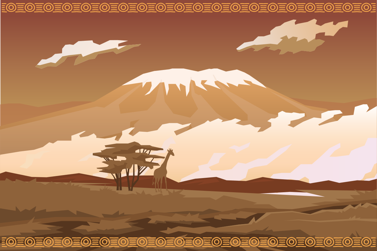 Originele placemat majestueus berglandschap - TenStickers