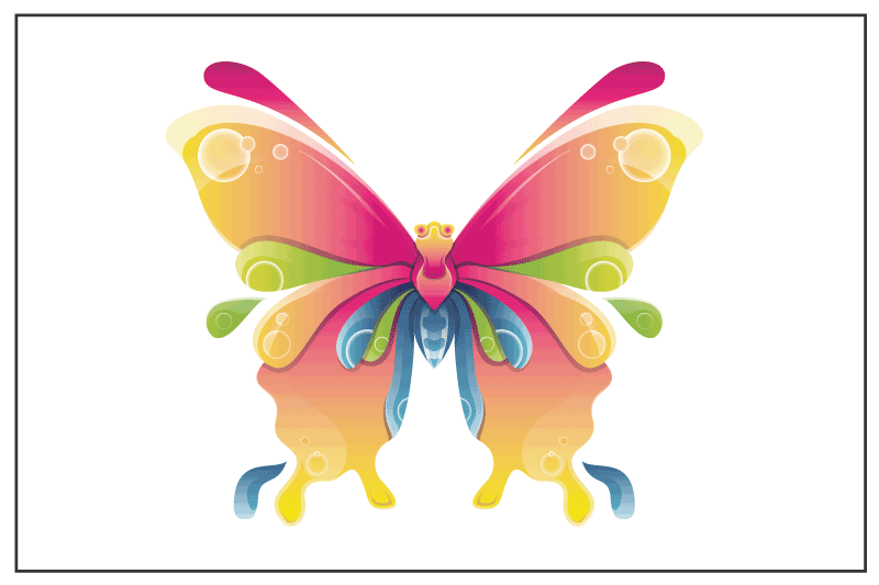 Originele placemat kleurrijk vlinder motief - TenStickers