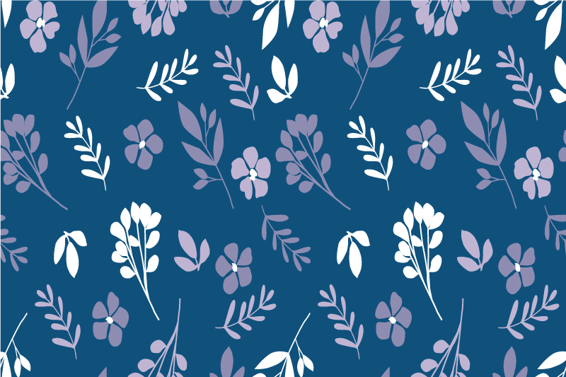 Houten placemat met botanisch bloemmotief - TenStickers