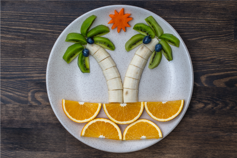 Originele placemat tropische fruitarrangement - TenStickers