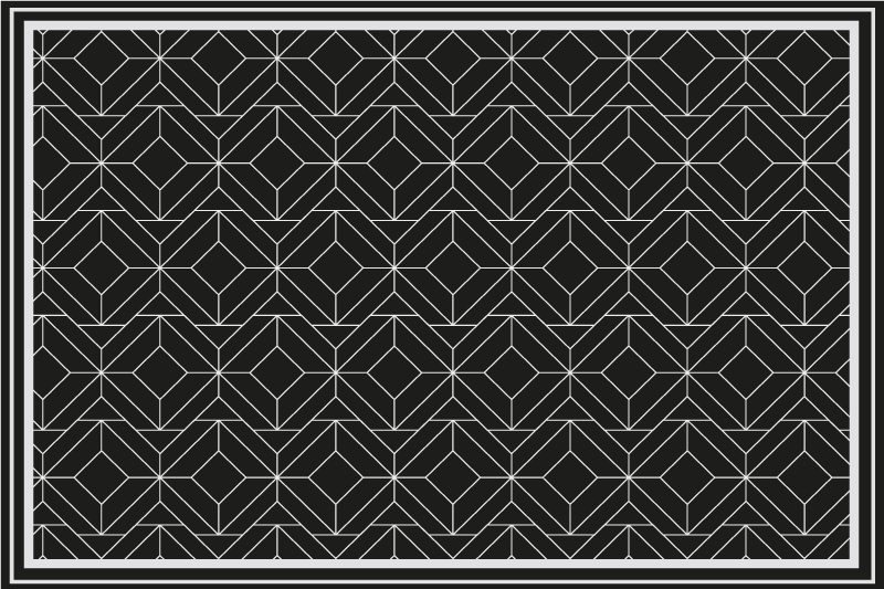 Moderne placemat geometrisch zwarte oppervlak - TenStickers