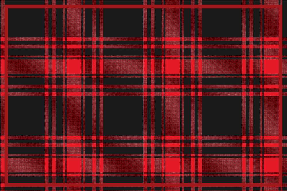 Houten placemat met tartan patroon tafeloppervlak - TenStickers