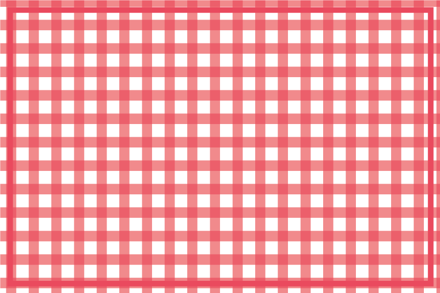 Houten placemat met rood ruitpatroon - TenStickers