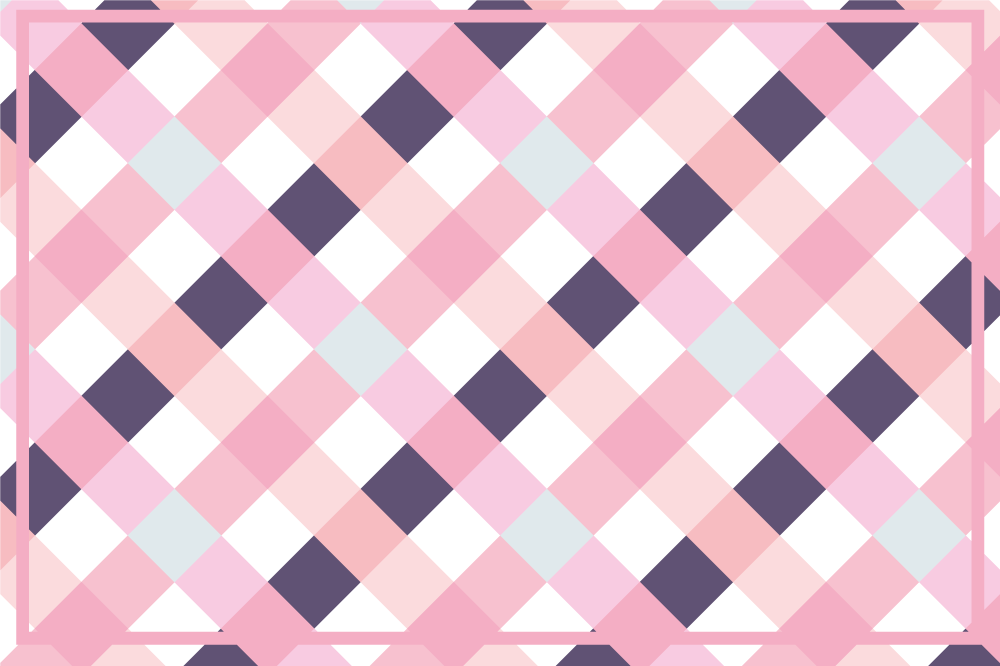 Houten placemat met ruitpatroon in zachte tinten - TenStickers
