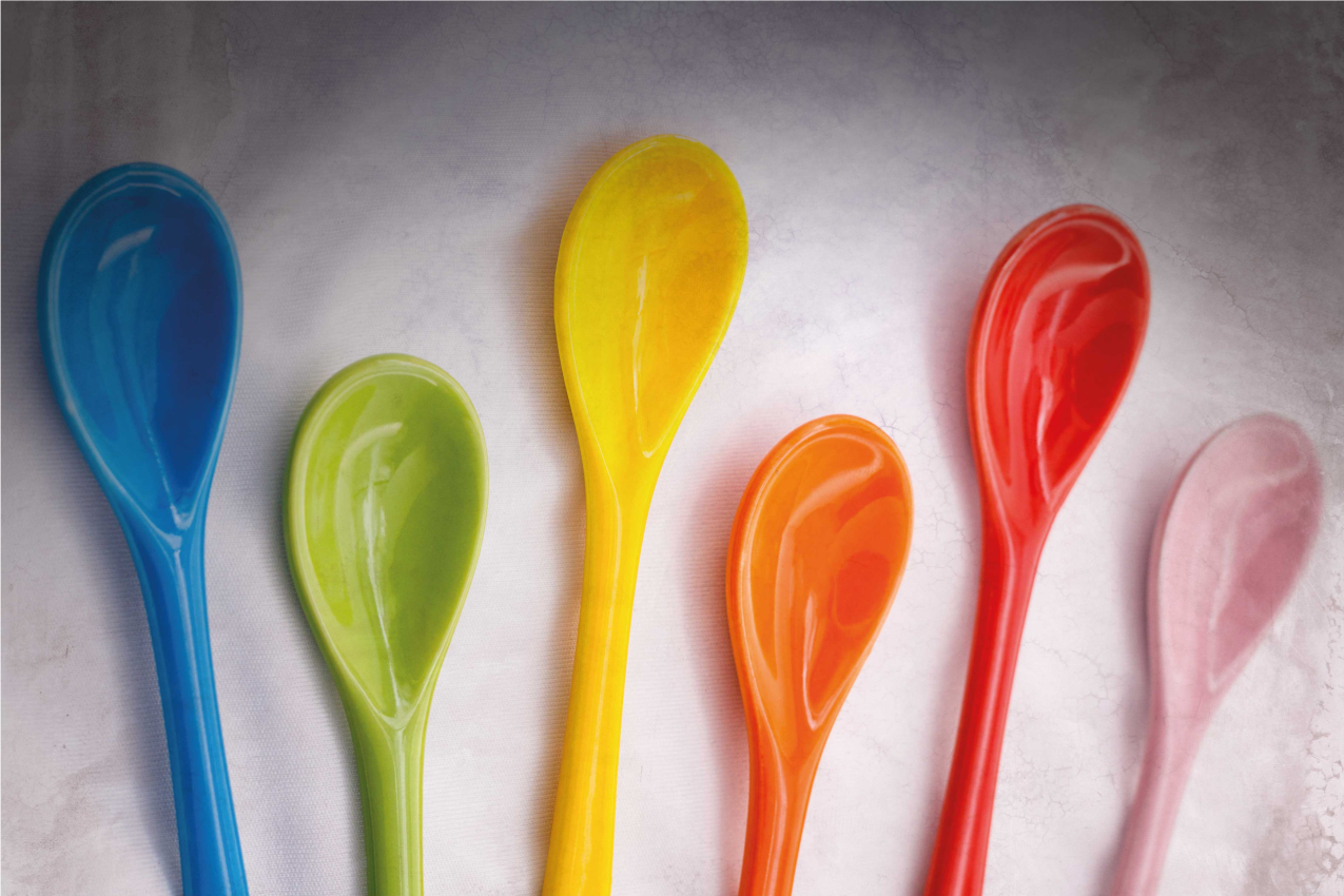 Placemat voor huis met kleurrijke keukenaccessoires - TenStickers