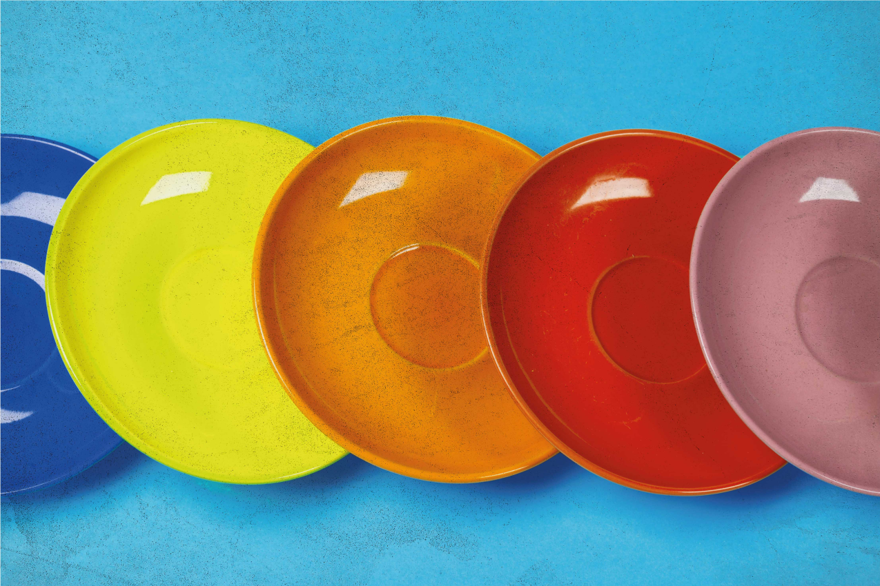 Moderne placemat kleurvolle cirkelvormige borden - TenStickers