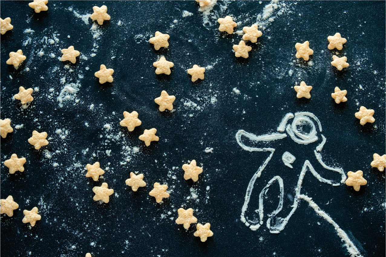 Kinder placemat astronauten sterren scène - TenStickers