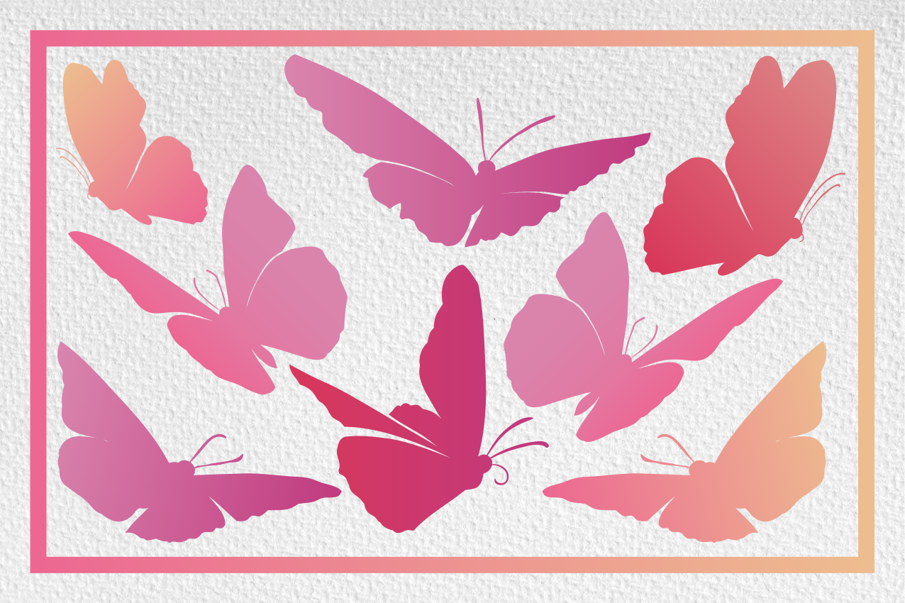 Kinder placemat vrolijk vlinder embleem - TenStickers