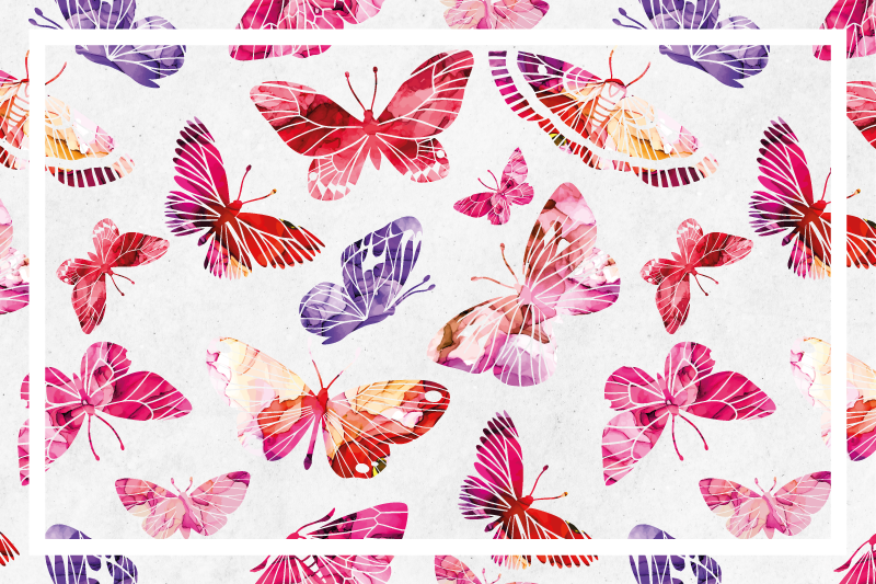 Originele placemat kleurrijke vlinderarrangementen - TenStickers