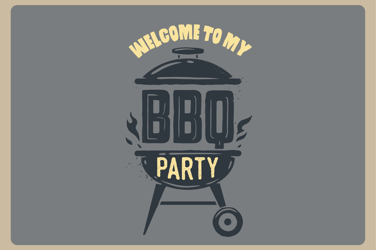 Welkom op mijn bro-feestje placemat met tekst - TenStickers