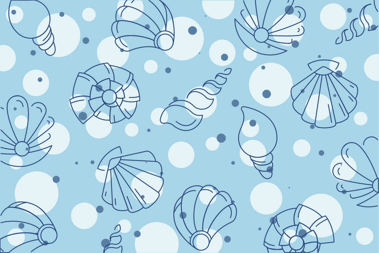 Originele placemat met oceaan schelpenpatronen - TenStickers