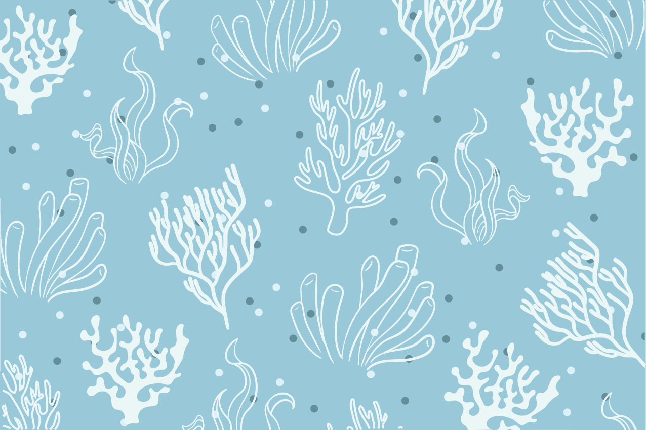 Originele placemat coral patroon borden set - TenStickers
